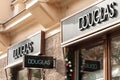 Douglas Cosmetics Logo on their main shop in Prague.