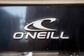 O`Neill logo on their main shop for Prague, Czech Republic. Royalty Free Stock Photo