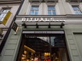 Rituals Cosmetics logo in front of their shop for Prague.