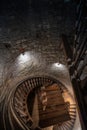 Stairs of St. Nicholas Church Bell tower interior - Prague, Czech Republic