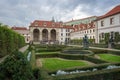 Senate building and Wallenstein Garden at Wallenstein Palace - Prague, Czech Republic Royalty Free Stock Photo