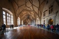 Vladislav Hall in the Old Royal Palace at Prague Castle - Prague, Czech Republic Royalty Free Stock Photo