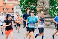 Prague, Czechia - 7th May 2023 - Marathon race, in which marathon participants cross the finish line