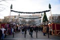 PRAGUE - DECEMBER 07: people gathered at a Christmas street mark