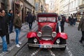 Red vintage car