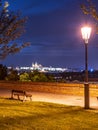 Prague evening. View of Prague Castle from Vysehrad fortification, Prague, Czech Republic Royalty Free Stock Photo