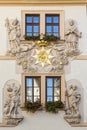 Prague, Facade of The historic U Zlate Studny Hotel Royalty Free Stock Photo