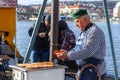 Making toasts at Prague Farmers Market