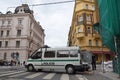 Prague floods - Police Royalty Free Stock Photo