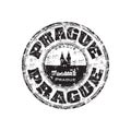 Prague grunge rubber stamp Royalty Free Stock Photo