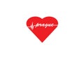 Prague heart rate pulse love symbol city Royalty Free Stock Photo