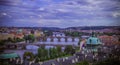 Prague and its bridges Royalty Free Stock Photo