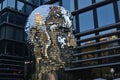 Prague. Kafka`s head. Monument. Modern art