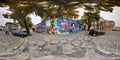 Prague Lennon Wall public space painting 360 degree panorama VR