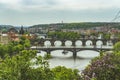 Prague LetenskÃÂ© sady,View of Prague bridges