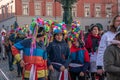 PRAGUE, MALA STRANA, CZECH REPUBLIC Ã¢â¬â FEBRUARY 8 2020: Malostransky Masopust or the Mardi Gras of Prague carnival