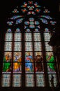 Stained glass window in Vitus Cathedral