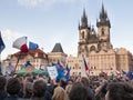 Protests on Oldtown Square in Prague