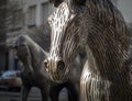 Sculptural group of horses in Dejvice, Prague