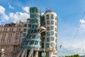 Prague - MAY 9, 2014: Dancing House on May 9 in Royalty Free Stock Photo