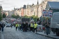 Thousands protests on Wenceslas Square in Prague Royalty Free Stock Photo