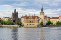 Prague medieval architecture and Vltava river, Czech Republic