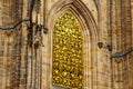 Prague. 05.10.019: The Metropolitan Cathedral of St. Vitus, Wenceslas and Adalbert is a Roman Catholic cathedral with spectacular