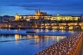 Prague night cityscape Royalty Free Stock Photo