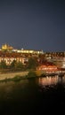 Prague at night. Night lights. Architecture Royalty Free Stock Photo