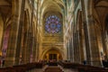 PRAGUE - OCTOBER 02: Saint Vitus Cathedral interior on October 0 Royalty Free Stock Photo