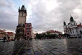 Prague old city square Royalty Free Stock Photo