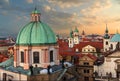 Prague Old Town architecture, Czech Republic, sunset view Royalty Free Stock Photo