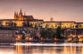 Prague old town, Cech Republic. Praha Castle with churches, chapels and tower Royalty Free Stock Photo
