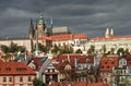 Prague old town, Cech Republic. Praha Castle with churches, chapels and towers Royalty Free Stock Photo