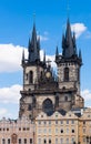 Prague Old town, church towers Royalty Free Stock Photo