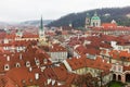 Prague old town landscape winter time Royalty Free Stock Photo