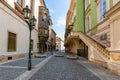 Prague old town narrow streets, Czech Republic Royalty Free Stock Photo