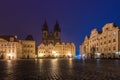 Prague Old Town Square at Night Royalty Free Stock Photo