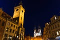 Prague Old Town Square Stare Mesto historical city centre. Astronomical Clock Orloj and Tower Royalty Free Stock Photo