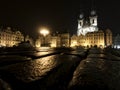 Prague Old town square, Tyn Cathedral Royalty Free Stock Photo