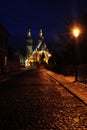 Prague Old Town street at night Royalty Free Stock Photo