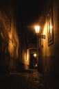 Prague Old town street in the night Royalty Free Stock Photo