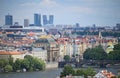 Prague Vltava riverside cityscape Czech Republic