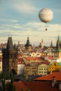 Prague oldtown with balloon