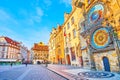 Prague Orloj astronomical clock and House at the Minute, Prague, Czech Republic