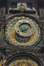 Prague Orloj, old clock machine Royalty Free Stock Photo