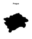Prague outline map Royalty Free Stock Photo
