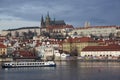 Prague panorama with Castle and Charles Bridge