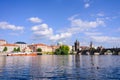 Prague panorama city skyline and Charles Bridge, Prague, Czech R Royalty Free Stock Photo