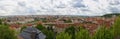 Prague panorama city skyline and Charles Bridge Royalty Free Stock Photo